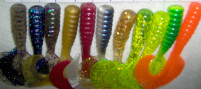 6'' KALIN'S MOGAMBO GRUB FISHING LURES CHOICE OF COLOR AND QUANTITY