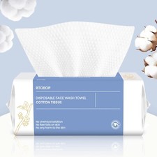 Disposable Face Towel, Cleansing Wipes, for Skin Care and Makeup Removal, 100 CT