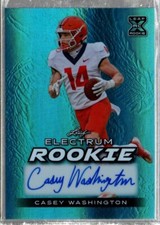 Casey Washington 2024 Leaf Electrum Rookie Aqua Blue Auto RC /8