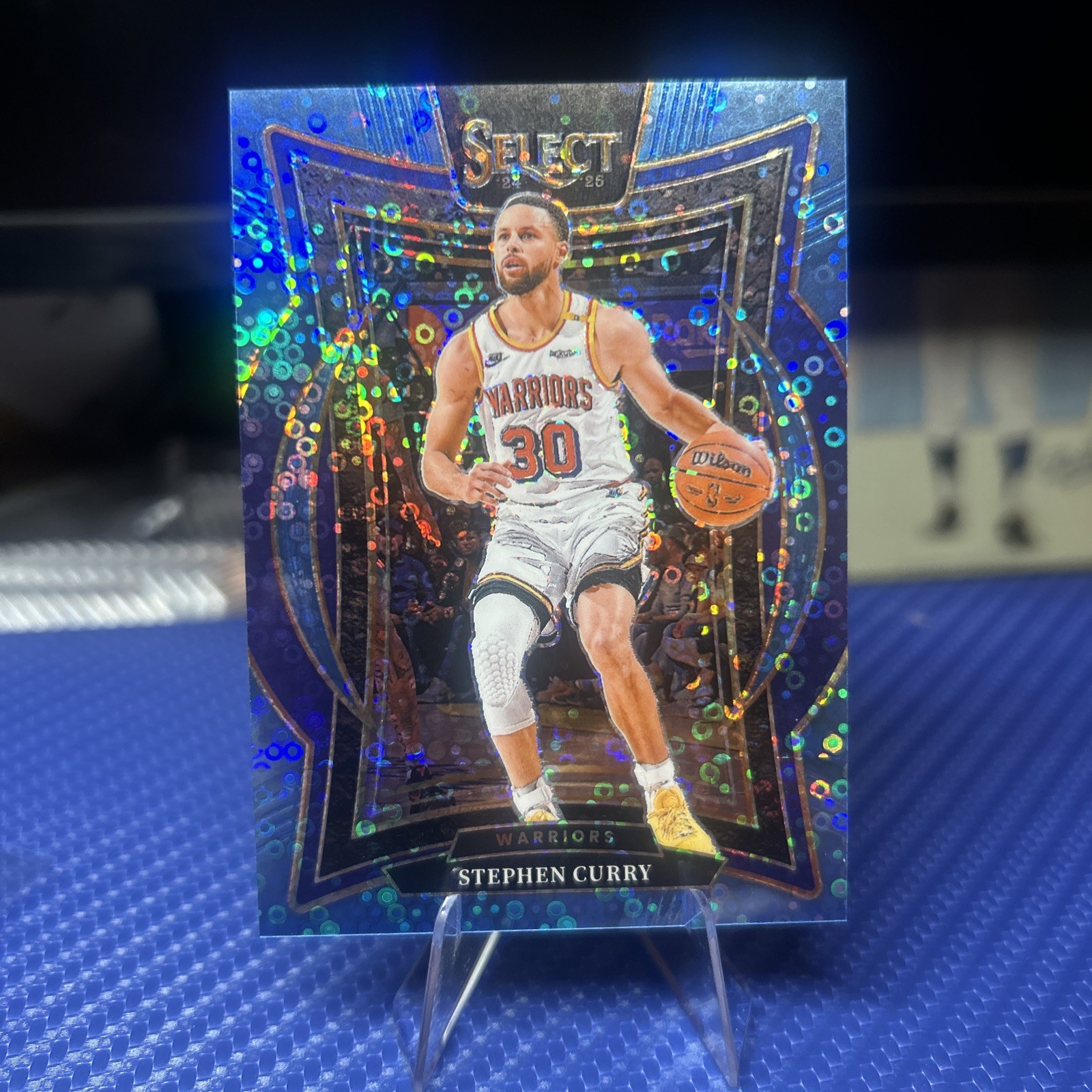 2024-25 Panini Select - Concourse Stephen Curry #7 Light Blue Disco Prizm /99