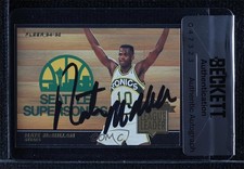 BAS 1994-95 Fleer League Leader Nate McMillan #2 Seal of Authenticity Auto 3c7