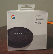 Google Home Mini Bluetooth Speaker Smart Assistant Charcoal GA00216 NEW Sealed