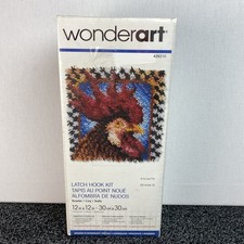 Wonderart Latch Hook Kit 12" x 12" Rooster Craft Kit 426210 2014