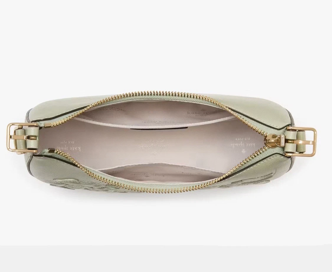 ?Borsa a tracolla nuova con etichette Kate Spade Madison applicazioni floreali mezzaluna prezzo di listino $359