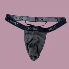 2(X)ist 2xist men grey cotton Y-Back Thong G-string underwear size S M L XL