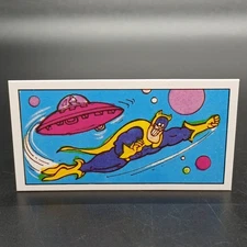 Rare 1985 Barratt Bananaman Candy Cigarette Trade Card #43 O'REILLY FLIES OFF