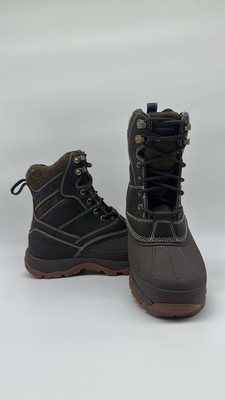 LLBean Men's Storm Chaser 4, Arctic Grip Waterproof Leather Boots Size 8 M Brown