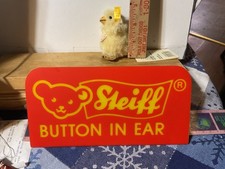 Steiff Fiora Mini Duck chick 032899 made of Alpaca color light yellow Ex. Cond.