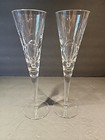 Pair of Rogaska Fine Cut Lead Crystal Heart Toasting Flutes 10 5/8" — photo 2