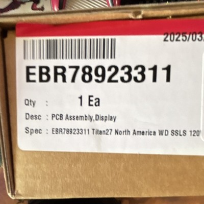 New Genuine OEM LG Genuine Display Control Board Assembly part# EBR78923311