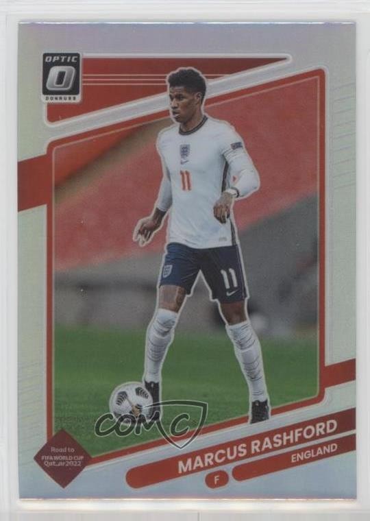 2021-22 Panini Donruss Road to Qatar Optic Holo Prizm Marcus Rashford #55 1i8