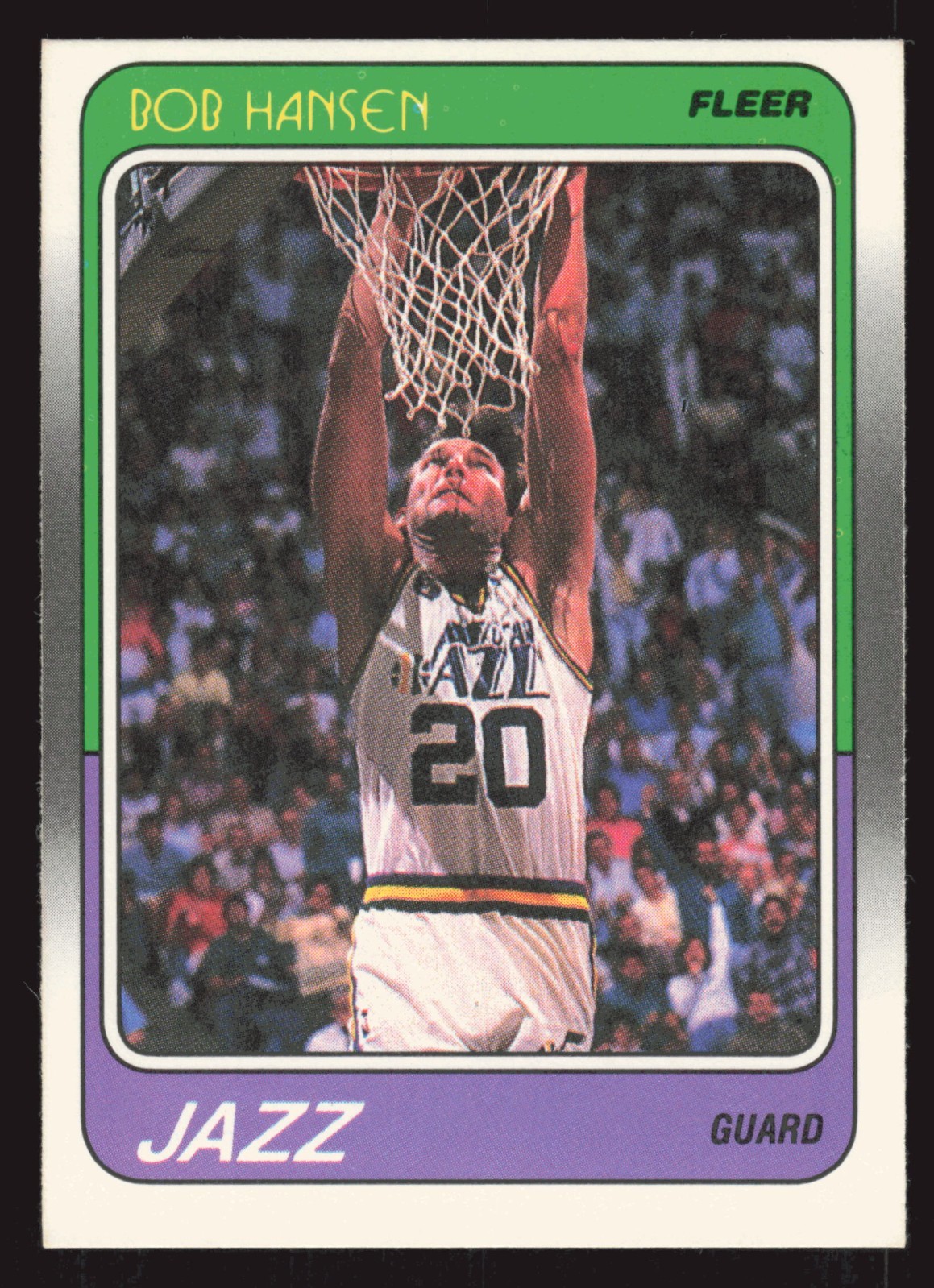 Bobby Hansen Rookie 1988-89 Fleer #113 RC Utah Jazz NBA Basketball Card