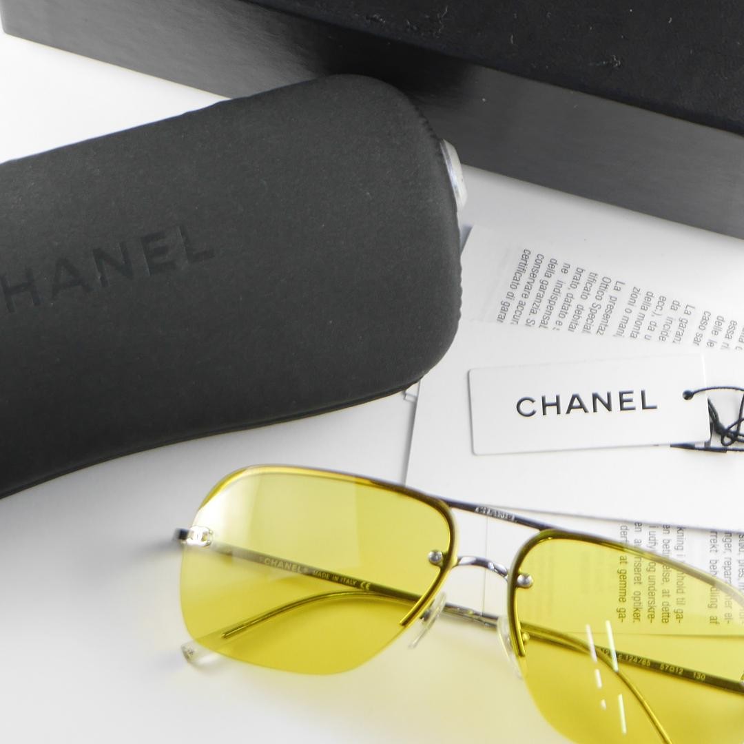 Chanel 4012 Yellow Sunglasses with Gold Frame C.124/85 56mm