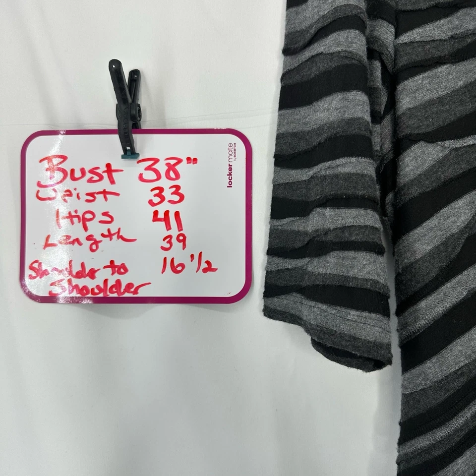 Vestido Vaina Granero Rayas Negro Gris Asimétrico Rouching 16P Cachichoso Foto 4 de 4