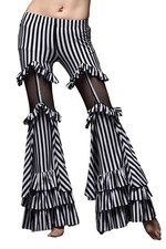 Women's Belly Dance Tribal Style Performance Pants Striped Flared Performance...