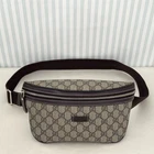 GUCCI GG Imprime 233269 Belt Bag Waist Pouch Crossbody Beige Brown Leather Italy
