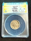 1913 BUFFALO NICKEL VARIETY 1 ANACS AU 55 DETAILS CLEANED 695