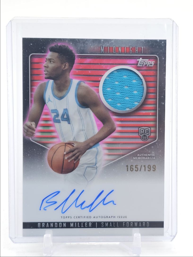 BRANDON MILLER 2023-24 TOPPS MIDNIGHT RPA PATCH TWILIGHT RC AUTO /199 Q5758
