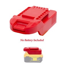 Adapter Compatible with Dewalt 18V Lithium Battery to for Bauer 20V Tool - Red