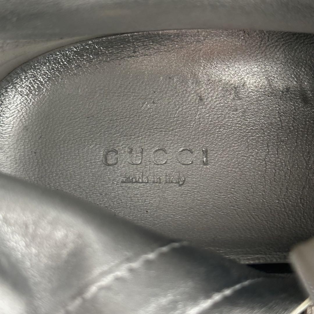 GUCCI Boots Heel Interlocking Leather White EU38/US8 107372c thumbnail 12