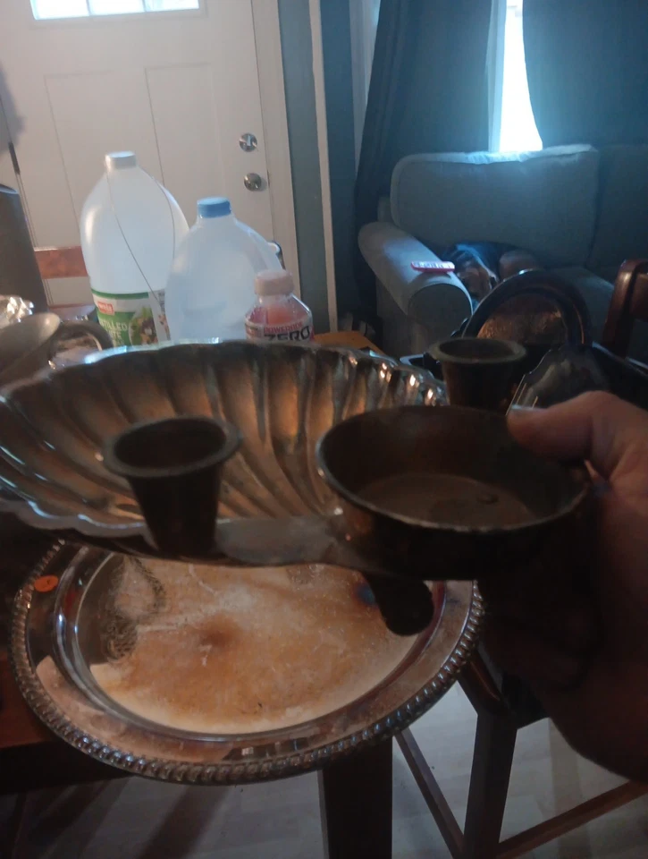 W & S Blackinton Co 银壳夹脚垫服务托盘 — 第 2/4 张图片