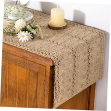 Boho Table Runner Fall Farmhouse Burlap Dining Dresser 12" X 72" Burlap Jute