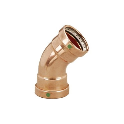 VIEGA PROPRESS 20663 ProPress XL 45 elbow, 4'' x 4'' 1RPN3