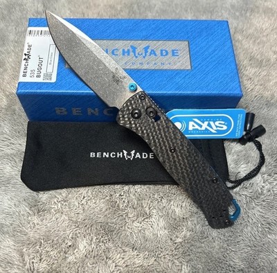 Benchmade 535 Bugout CPM-S90V Carbon Fiber Black Blade AXIS Folding Knife NEW