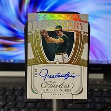 2024 Panini Flawless ROLLIE FINGERS Legendary GOLD On-Card AUTO /10 Athletics SP
