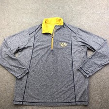 Nashville Predators Sweatshirt Mens XL Gray NHL Hockey Quarter Zip Antigua
