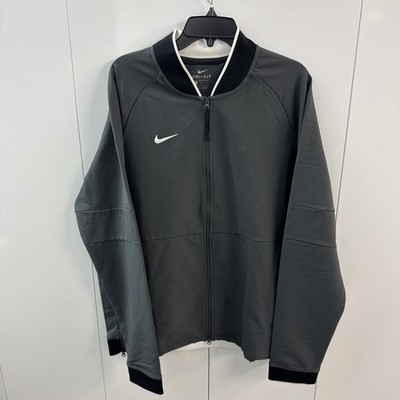 Nike Men Jacket Full Zip Therma Dri-FIT Black Gray Size L AO5854-060