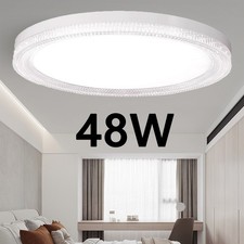 48W LED Ceiling Lights Round Panel Down Light Living Room Bed Bathroom Kitchen