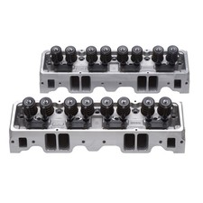Edelbrock Engine Cylinder Head Set 5085 E-210 210cc Aluminum 64cc For Chevy Sbc