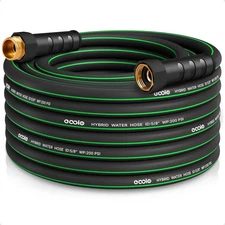 Heavy Duty Garden Hose 50ft, NON-EXPANDABLE Flexible Water Hose, Kink Resista...