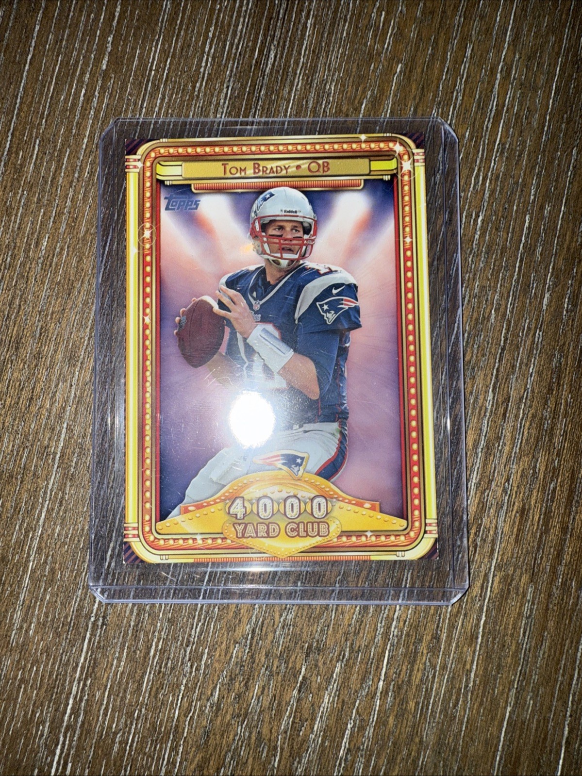 2013 Topps Chrome #4 Tom Brady 4000 Yard Club NFL Patriots GOAT