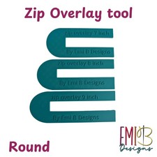 Runde Zip Overlay Werkzeugtasche Mit 3 Zip Overlay Vorlagen. Rund