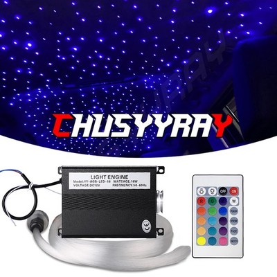 12V DIY Audio Fiber Optic Star Light kit Fits Car Headliner Roof Ceiling Lights