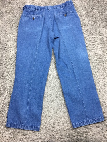 Haggar Work To Weekend Jeans Herren Größe 36x30 Blau Denim Baumwolle Classic Fit - Bild 13 von 15
