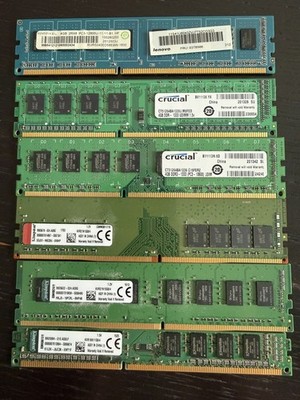 Kingston/Crucial/Ramaxel 4GB Arbeitsspeicher 6 Stück Konvolut