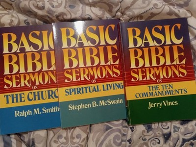 3 paperback books basic sermons