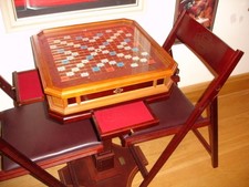 FRANKLIN MINT SCRABBLE GAME AND TABLE AND 2 CHAIRS