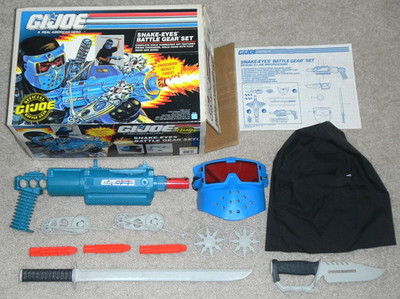 Battle Gear Play Set 1991 Snake Eyes v4 Vintage G.I. GI Joe Lot Complete in Box