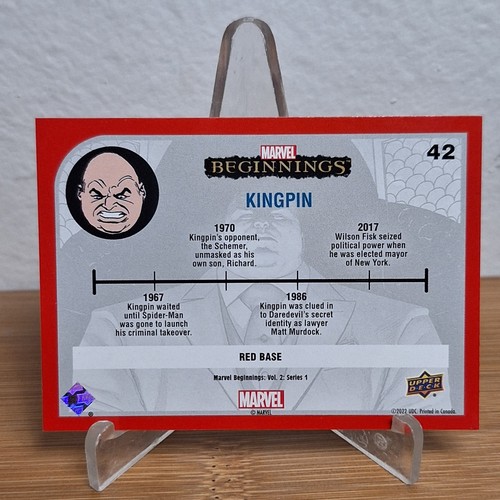 2022 Upper Deck Marvel Beginnings #42 Kingpin RED PARALLEL! - Picture 2 of 2