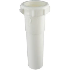 Keeney PP55-2W Plastic Slip Joint Extension Tube 1-1/2 Dia. x 6 L in. for Sink