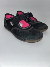 Plae Emme Black Sz 12 Mary Jane Shoes Hook & Loop Sneakers School Uniform Shoes