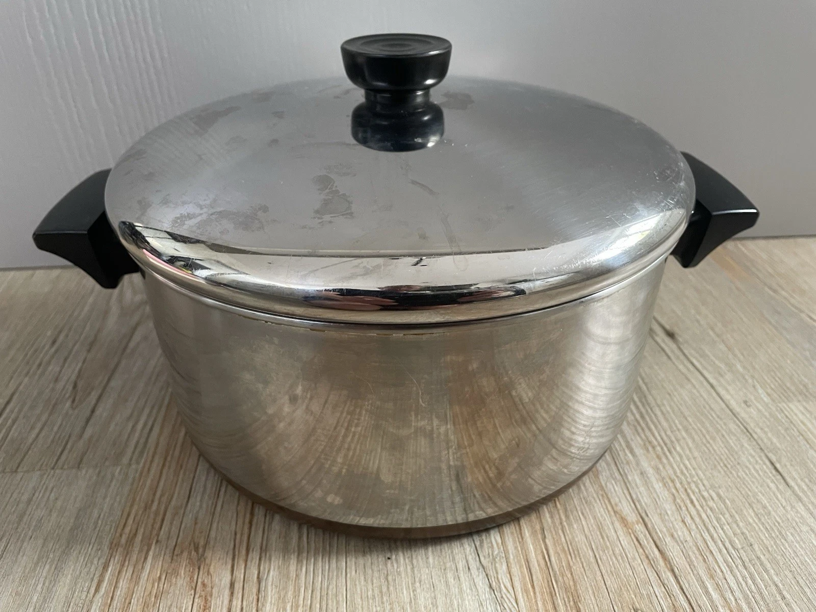 Vintage Revere ware Copper Clad 4.5 QT Stockpot Lid Saucepan