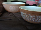 CORNING PYREX Woodland Mixing Nesting Bowl #404 403 402 Milk Glass 4 2.5 1.5 QT