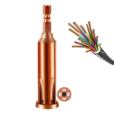 Wire Twisting Tools Hex Shank 1/4 Batch Head Connector And Cable Striper Golden