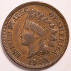 1908 Indian Head Penny Cent Extremely Fine (XF)