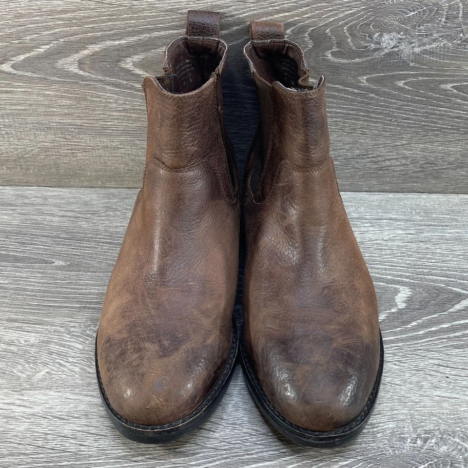 Botas Chelsea Shellys London de cuero marrón para mujer Botines Zapatos EE. UU. 8 UE 38 UK 6 Foto 3 de 4